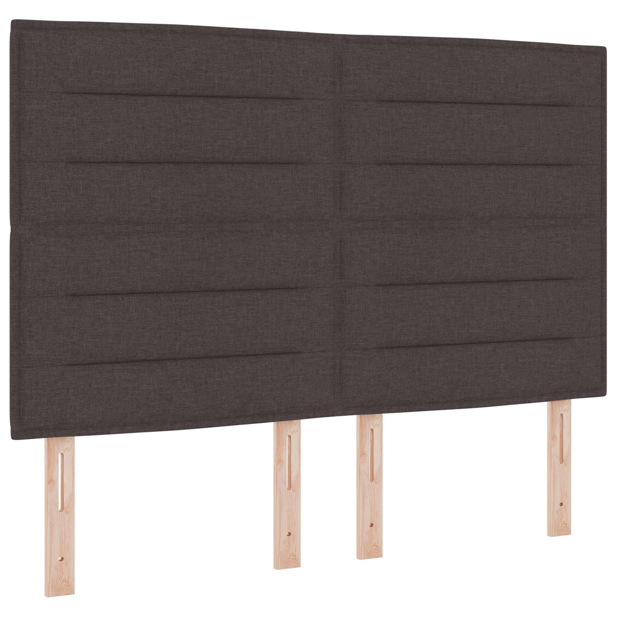 LED okvir za krevet s madracem Tamno smeđa 160 x 200 cm Tkanina