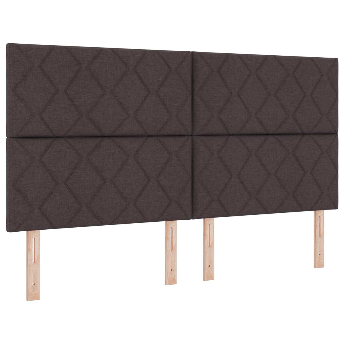 LED okvir za krevet s madracem Tamno smeđa 160 x 200 cm Tkanina
