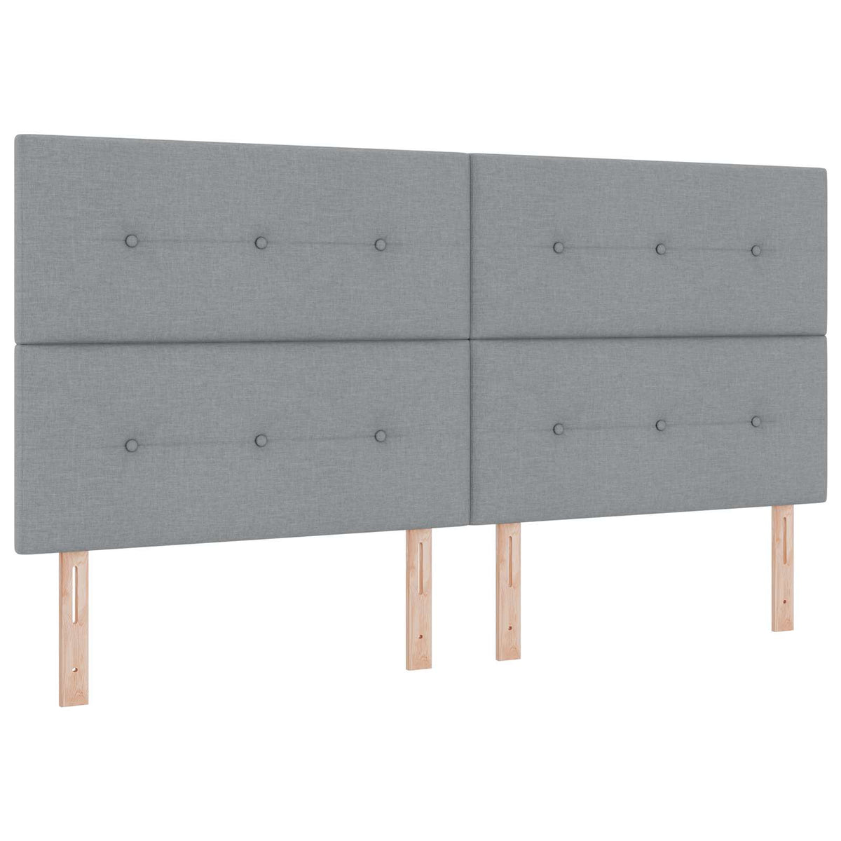 LED okvir za krevet s madracem Svjetlosiva 200 x 200 cm Tkanina
