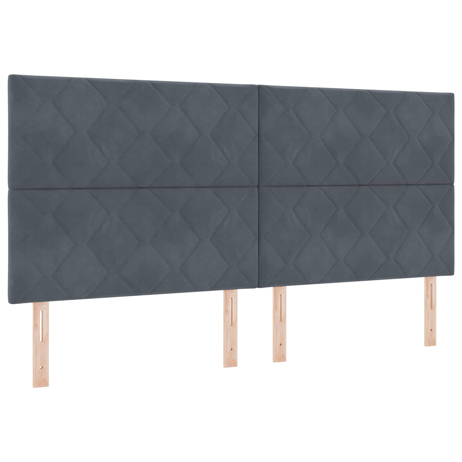LED okvir za krevet s madracem Tamnosiva 200 x 200 cm Baršun