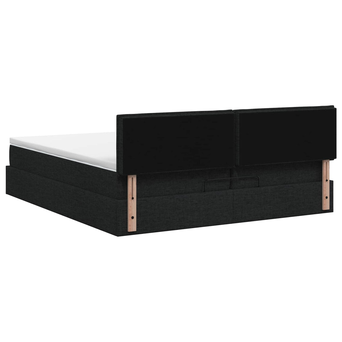 Krevet od pjene s madracem i LED-om Crna 200 x 200 cm Tkanina