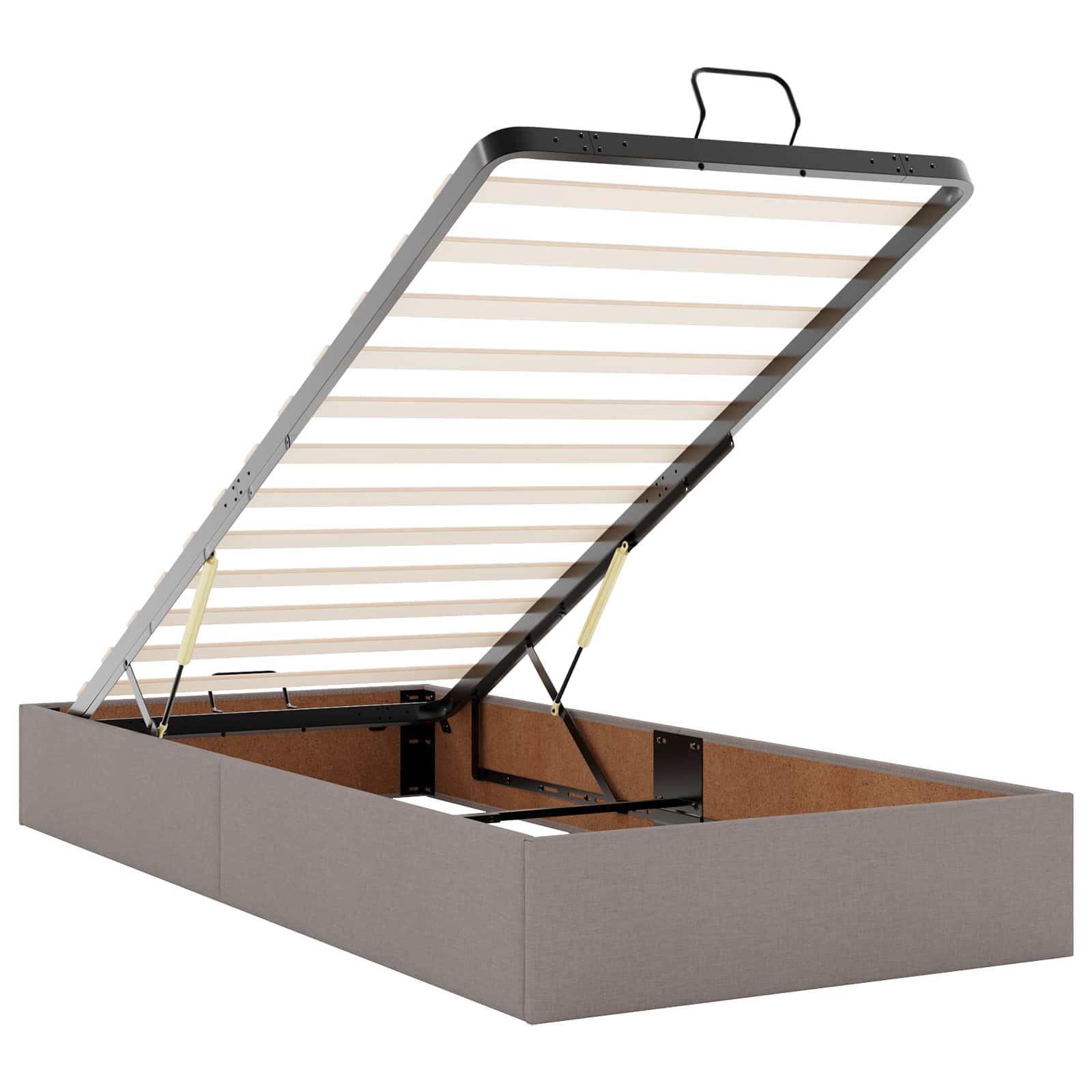 Krevet od pjene s madracem i LED-om Sivosmeđa 80 x 200 cm