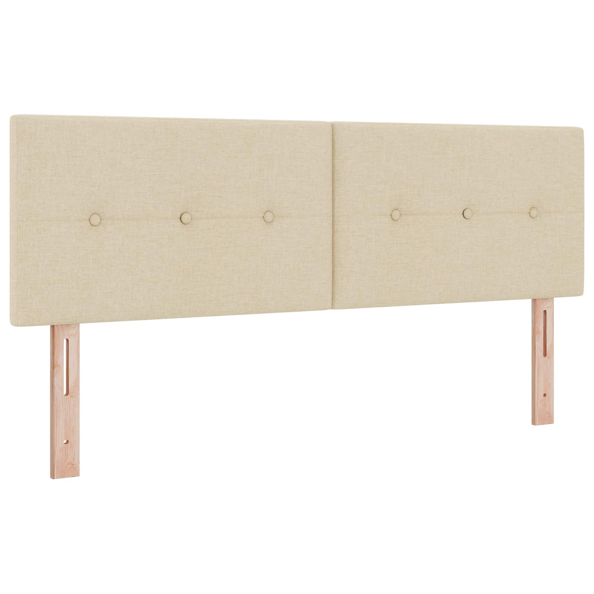 Krevet od pjene s madracem i LED-om Krem 160 x 200 cm Tkanina