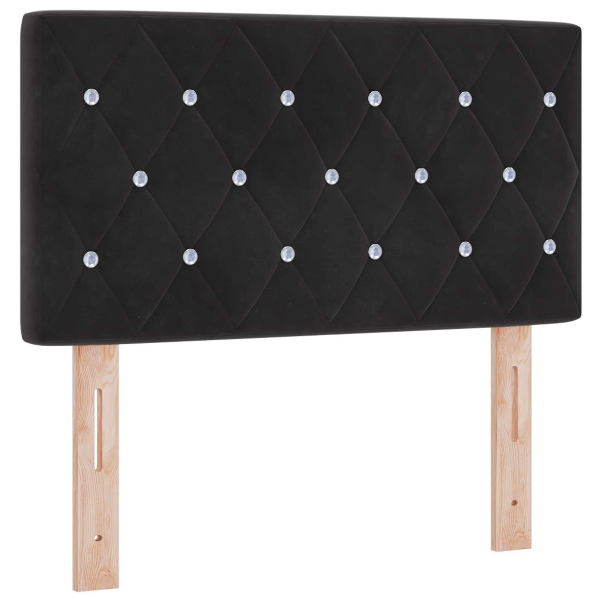 Krevet od pjene s madracem i LED-om Crna 80 x 200 cm Baršun