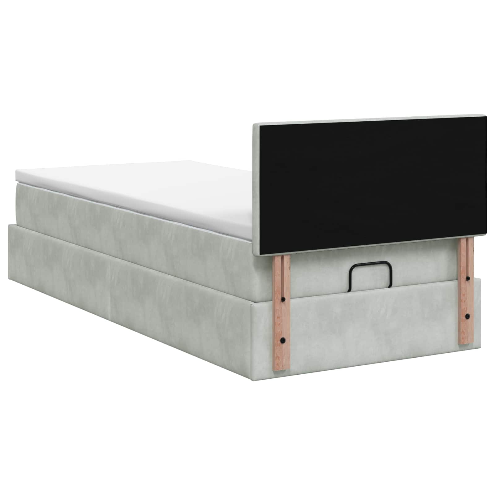 Krevet od pjene s madracem i LED-om Svjetlosiva 80 x 200 cm