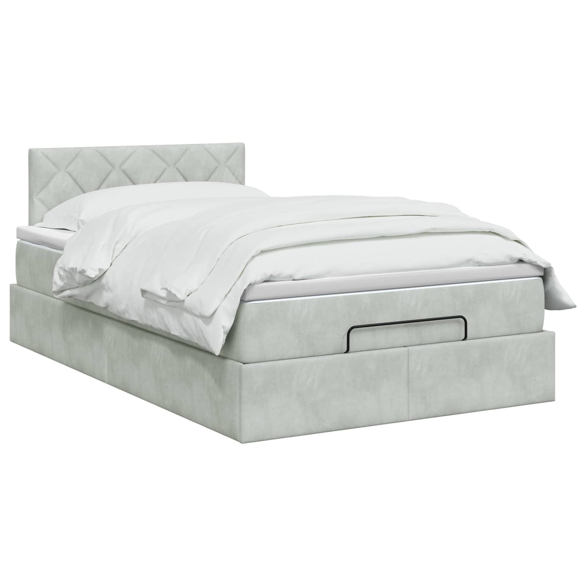 Krevet od pjene s madracem i LED-om Svjetlosiva 120 x 190 cm