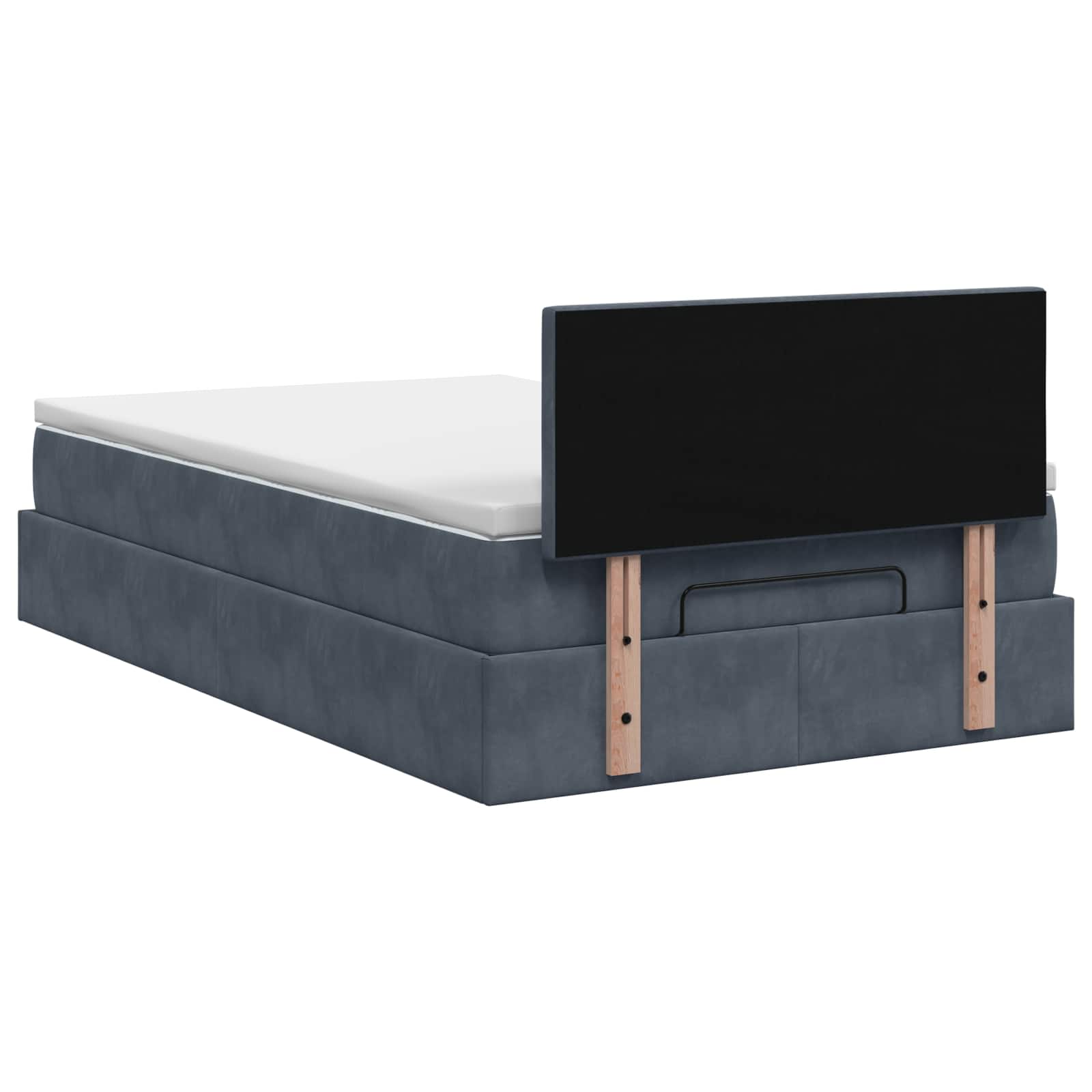 Krevet od pjene s madracem i LED-om Tamnosiva 120 x 190 cm