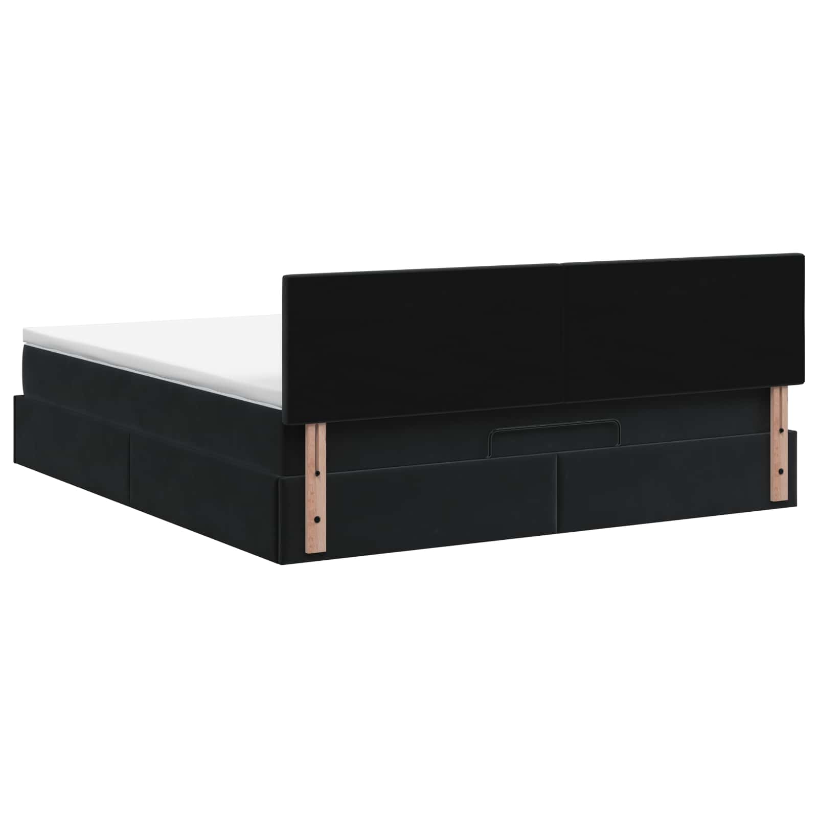 Krevet od pjene s madracem i LED-om Crna 160 x 200 cm Baršun