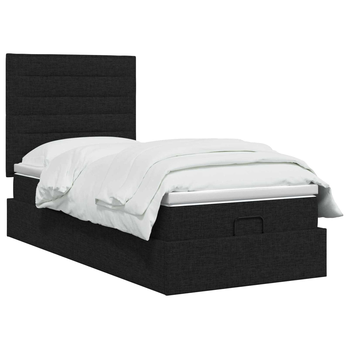 Krevet od pjene s madracem i LED-om Crna 80 x 200 cm Tkanina