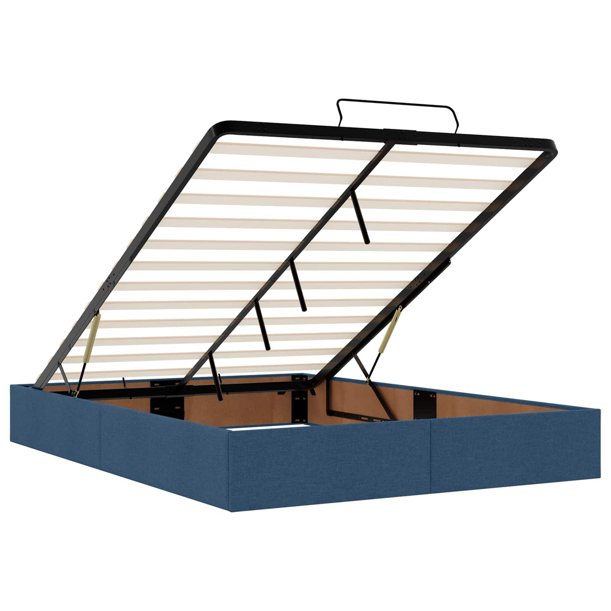 Krevet od pjene s madracem i LED-om Plava 140 x 190 cm Tkanina