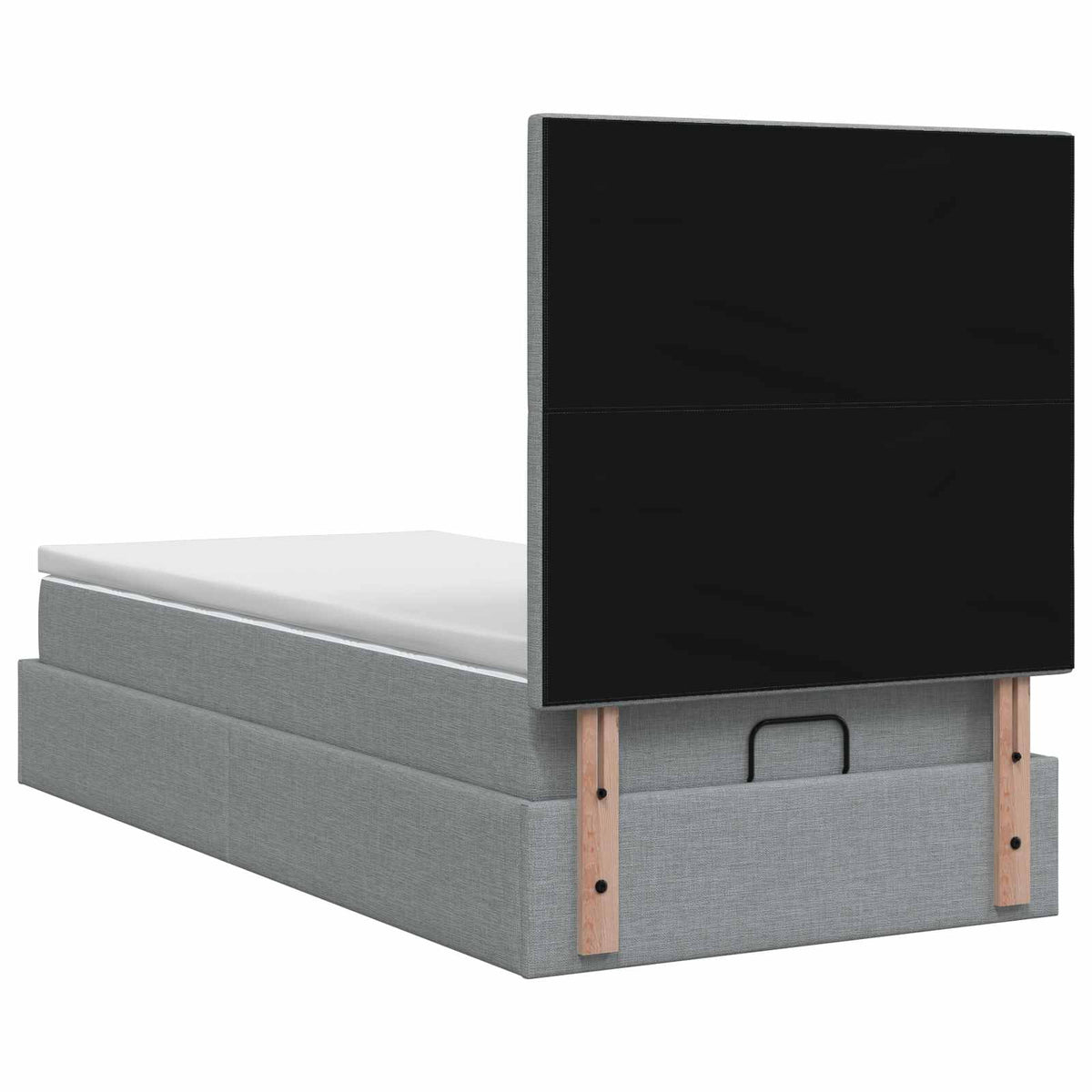 Krevet od pjene s madracem i LED-om Svjetlosiva 90 x 190 cm