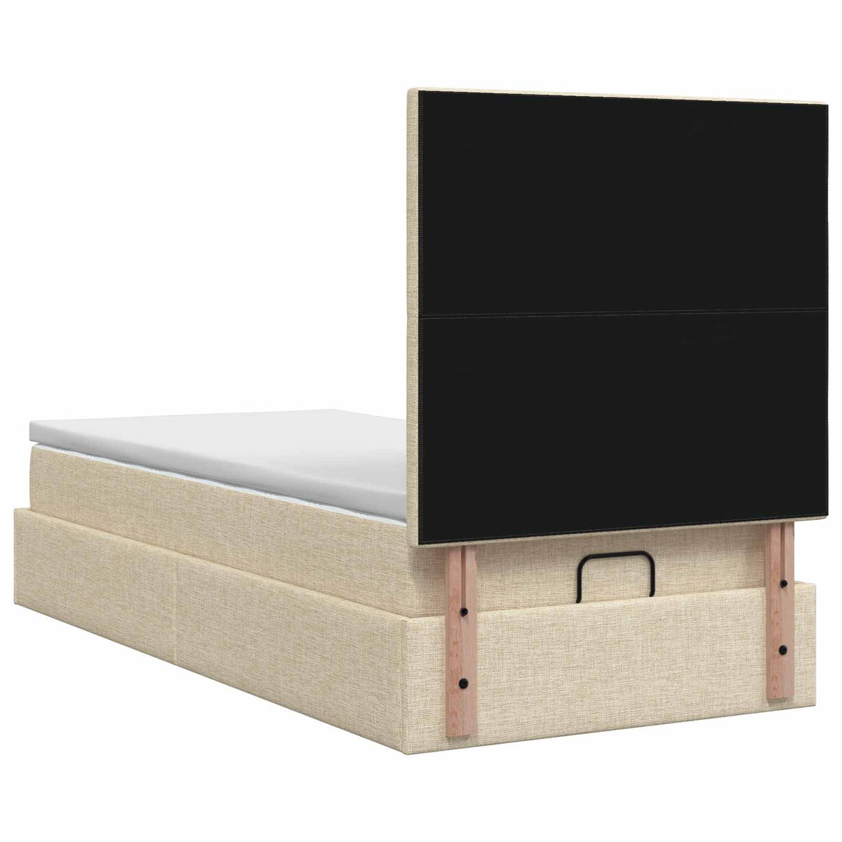 Krevet od pjene s madracem i LED-om Krem 80 x 200 cm Tkanina