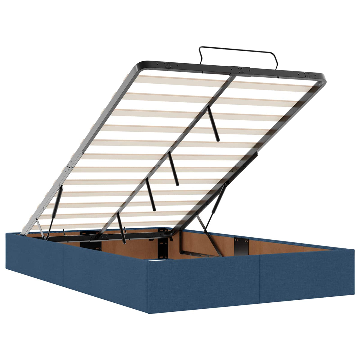 Krevet od pjene s madracem i LED-om Plava 120 x 190 cm Tkanina