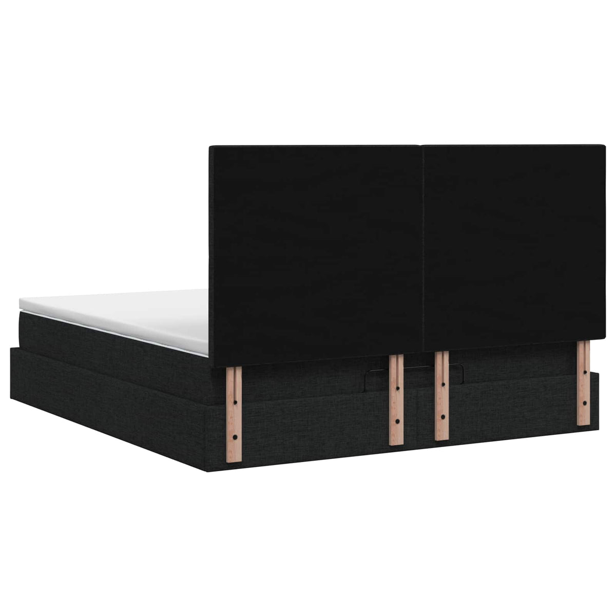 Krevet od pjene s madracem i LED-om Crna 140 x 200 cm Tkanina