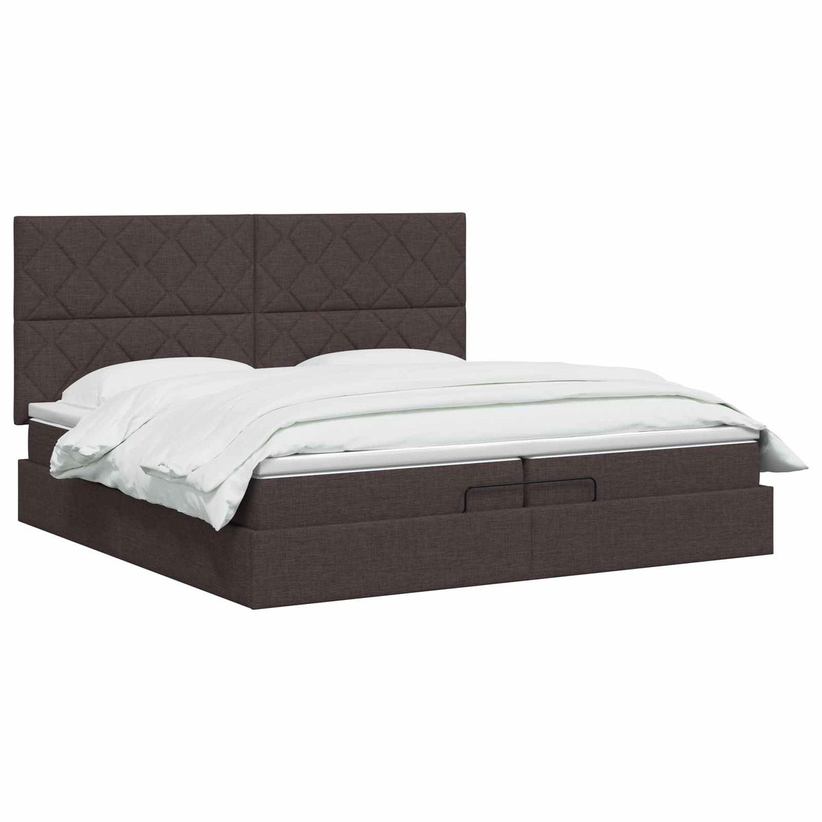 Krevet od pjene s madracem i LED-om Tamno smeđa 200 x 200 cm