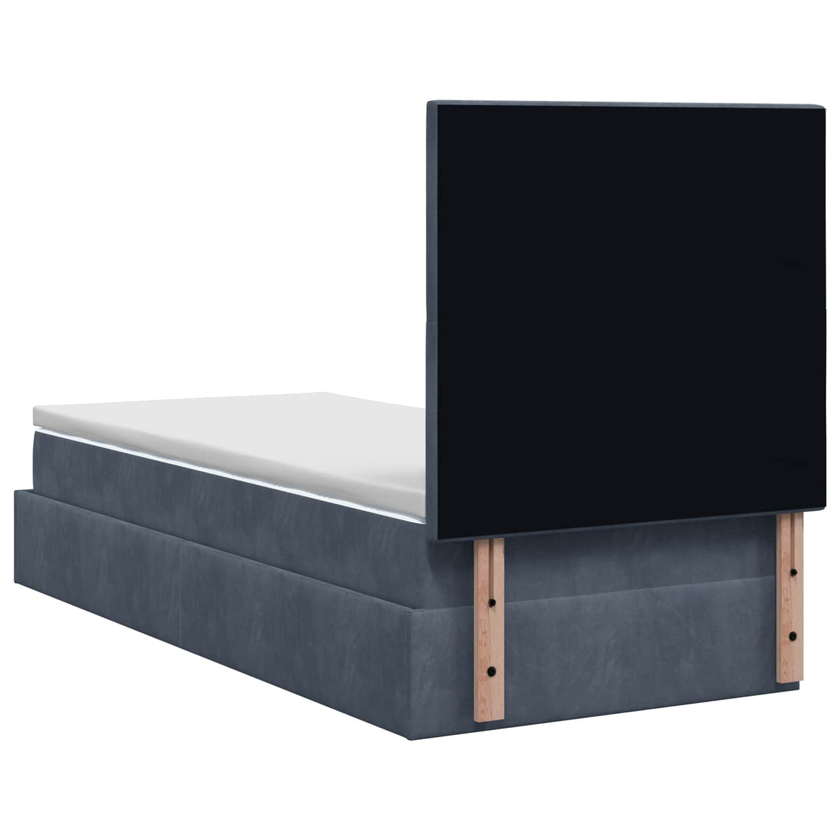 Krevet od pjene s madracem i LED-om Tamnosiva 80 x 200 cm