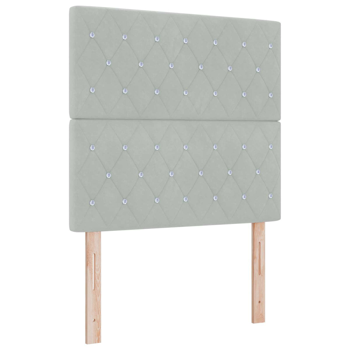 Krevet od pjene s madracem i LED-om Svjetlosiva 90 x 190 cm