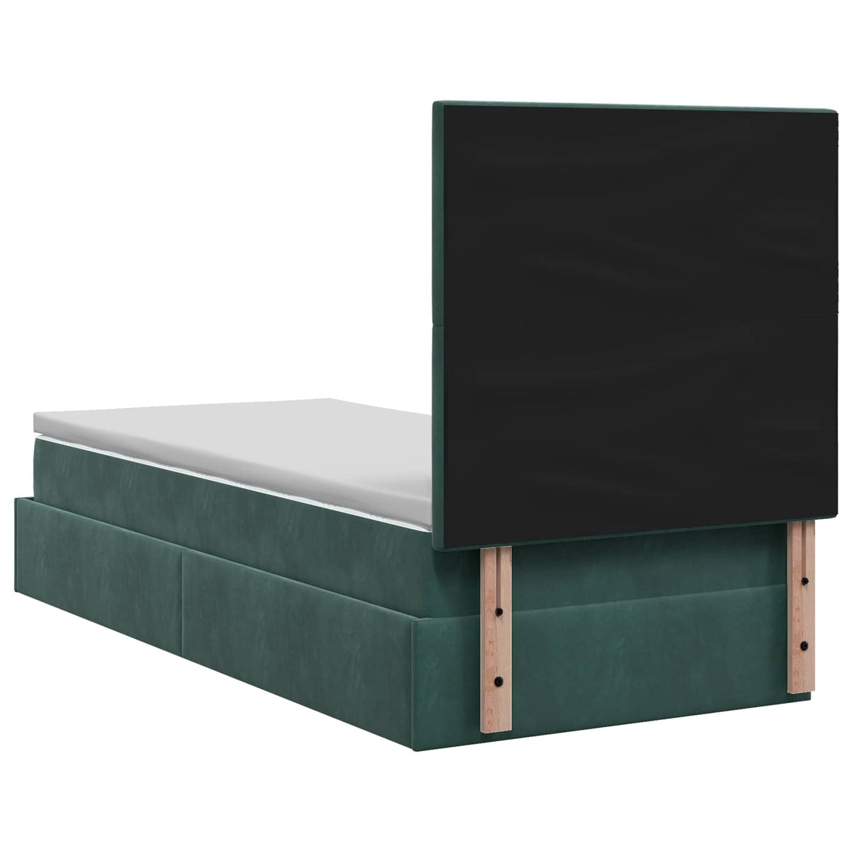 Krevet od pjene s madracem i LED-om Tamnozelena 100 x 200 cm