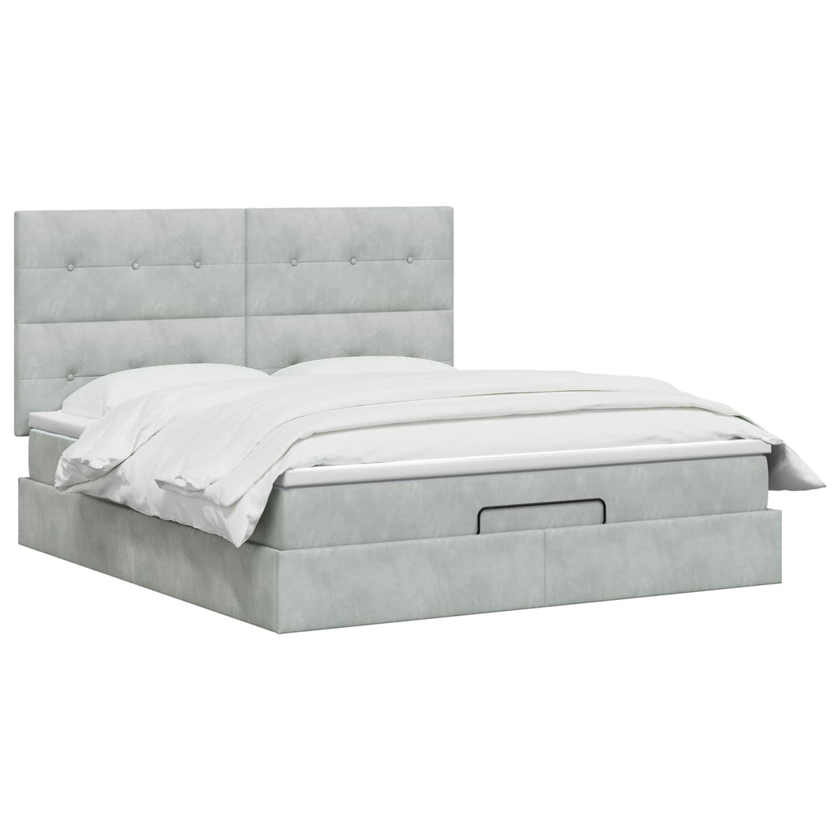 Krevet od pjene s madracem i LED-om Svjetlosiva 140 x 190 cm
