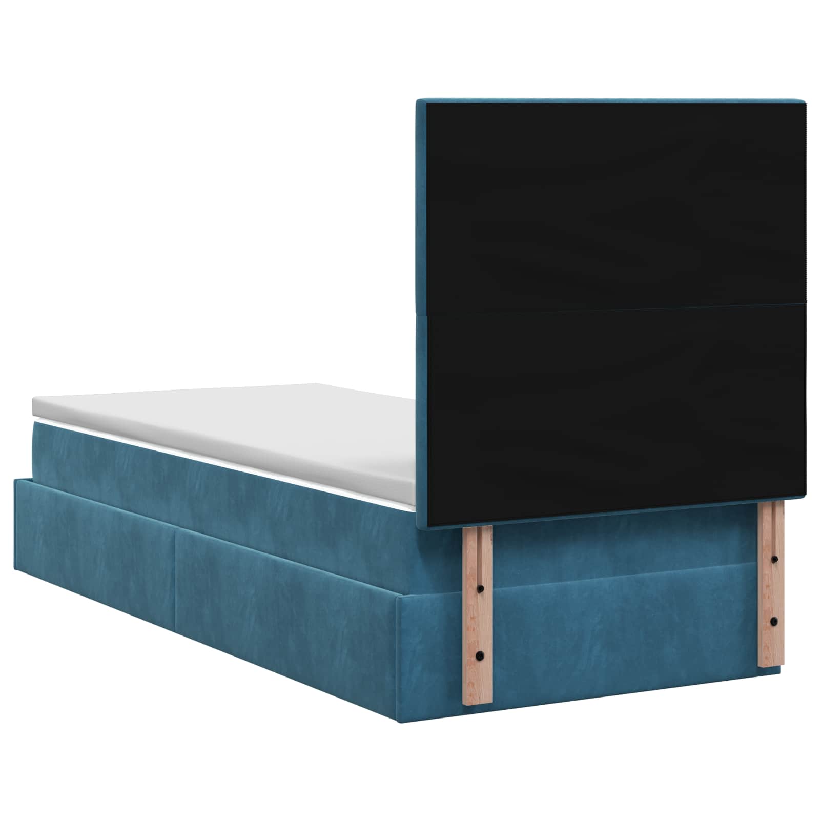 Krevet od pjene s madracem i LED-om Tamno plava 100 x 200 cm