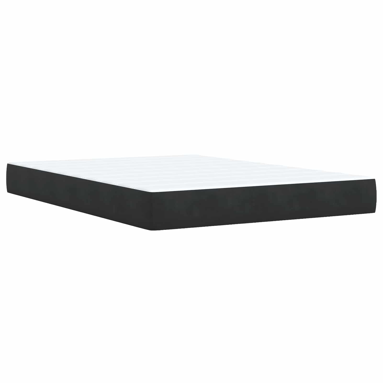 Krevet od pjene s madracem i LED-om Crna 140 x 200 cm Baršun