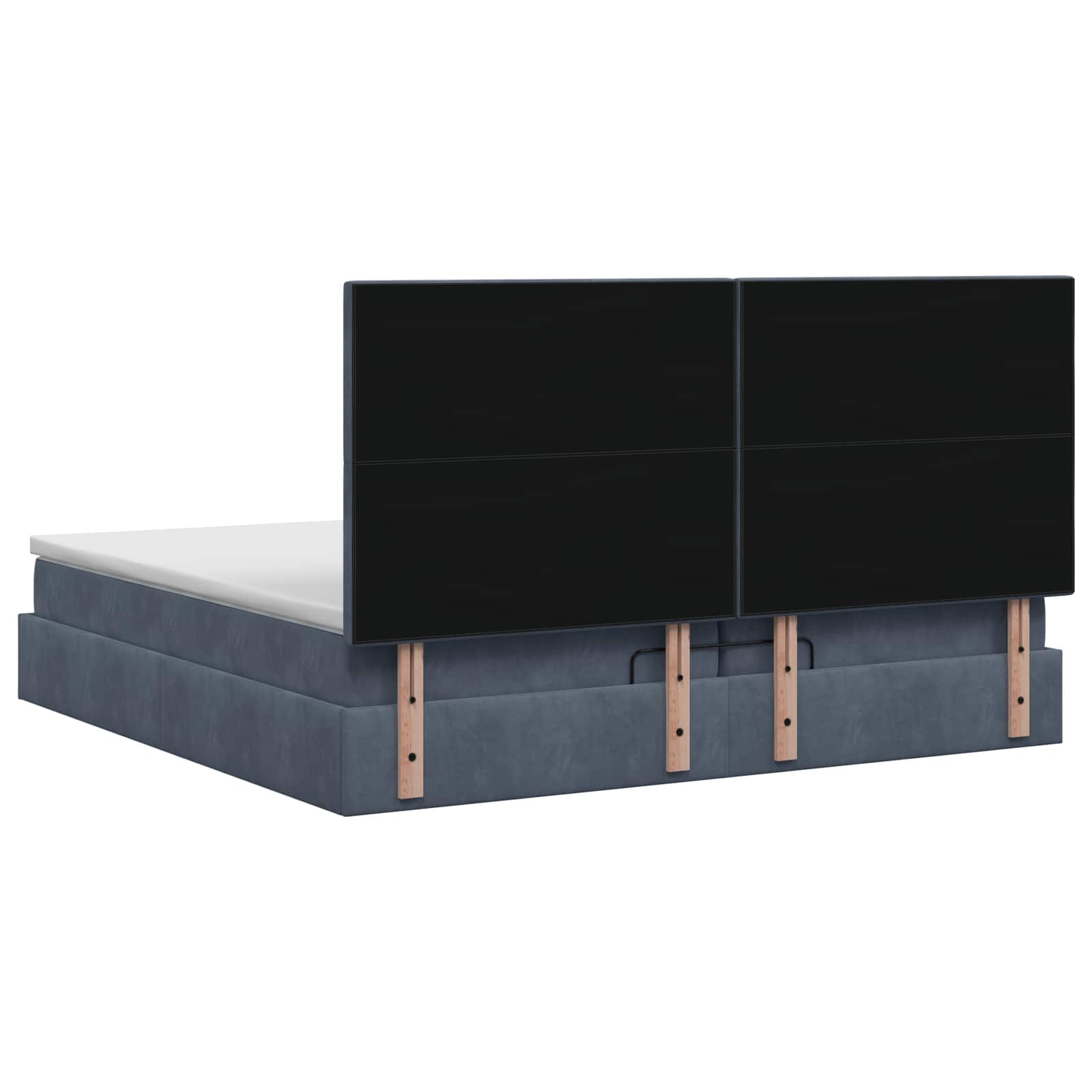 Krevet od pjene s madracem i LED-om Tamnosiva 200 x 200 cm