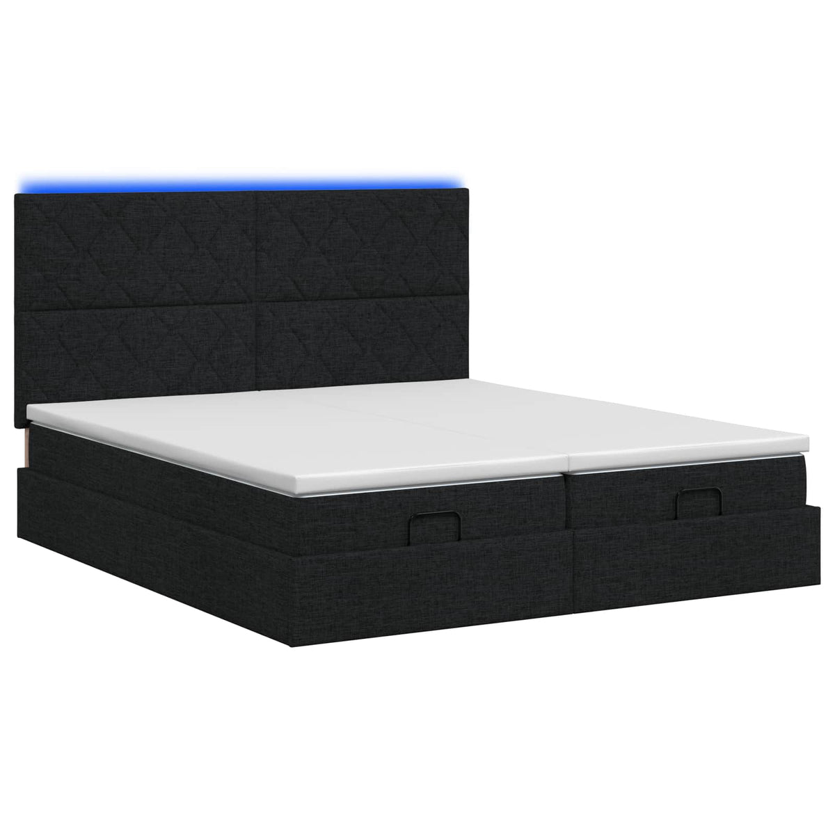Krevet od pjene s madracem i LED-om Crna 160 x 200 cm Tkanina