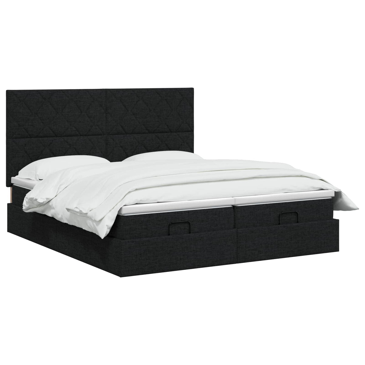 Krevet od pjene s madracem i LED-om Crna 160 x 200 cm Tkanina