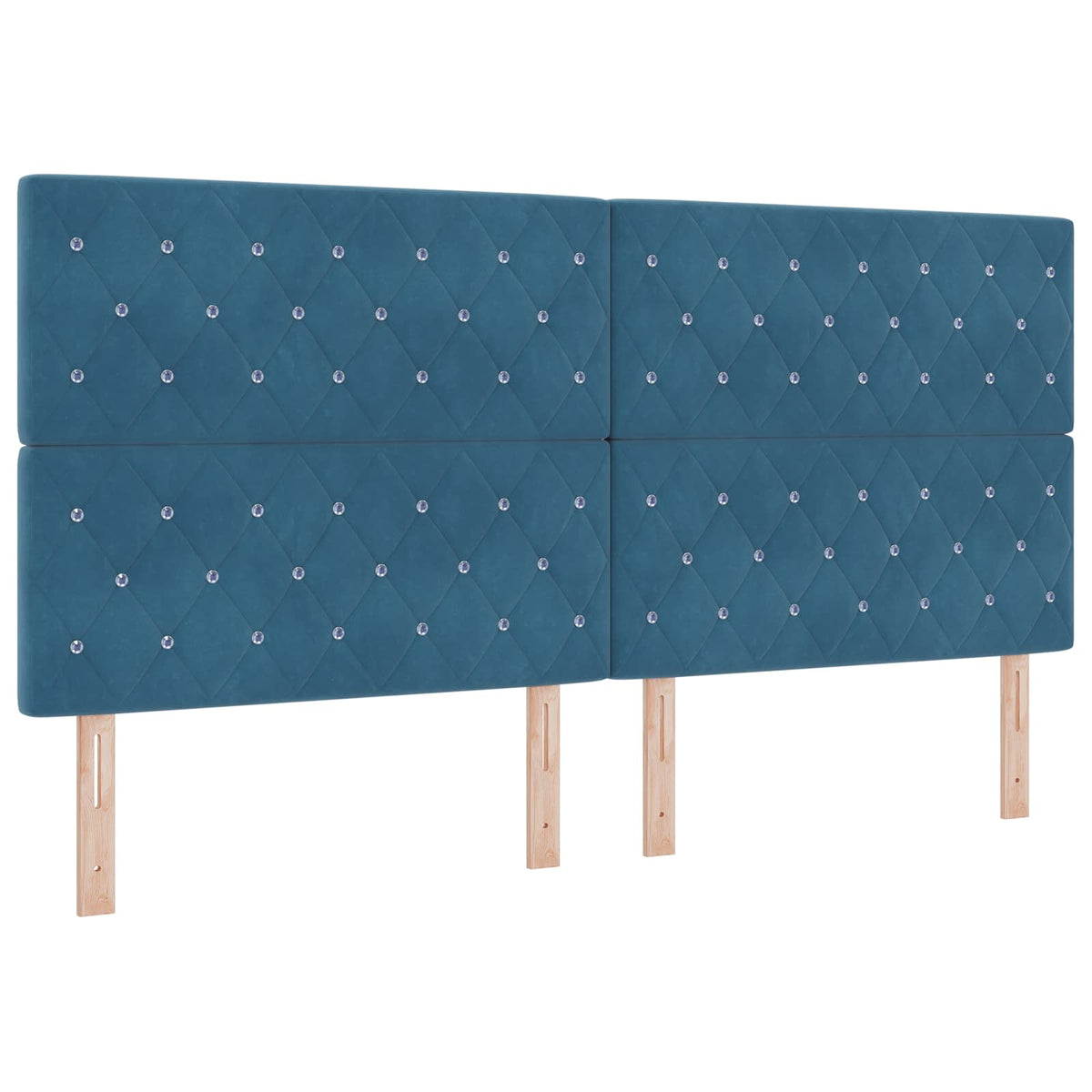 Krevet od pjene s madracem i LED-om Tamno plava 200 x 200 cm