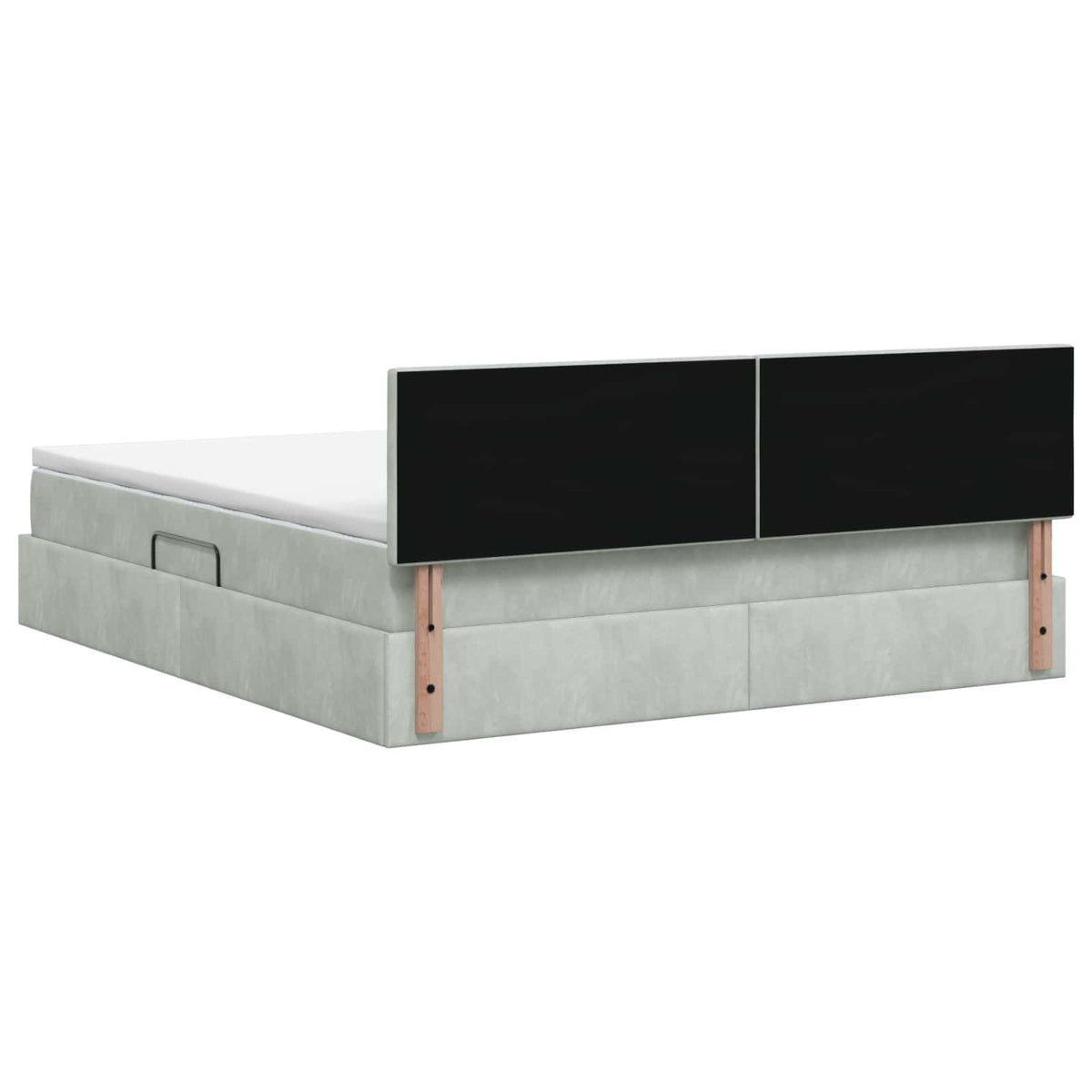 Krevet s od storage Svjetlosiva 160 x 200 cm Baršun