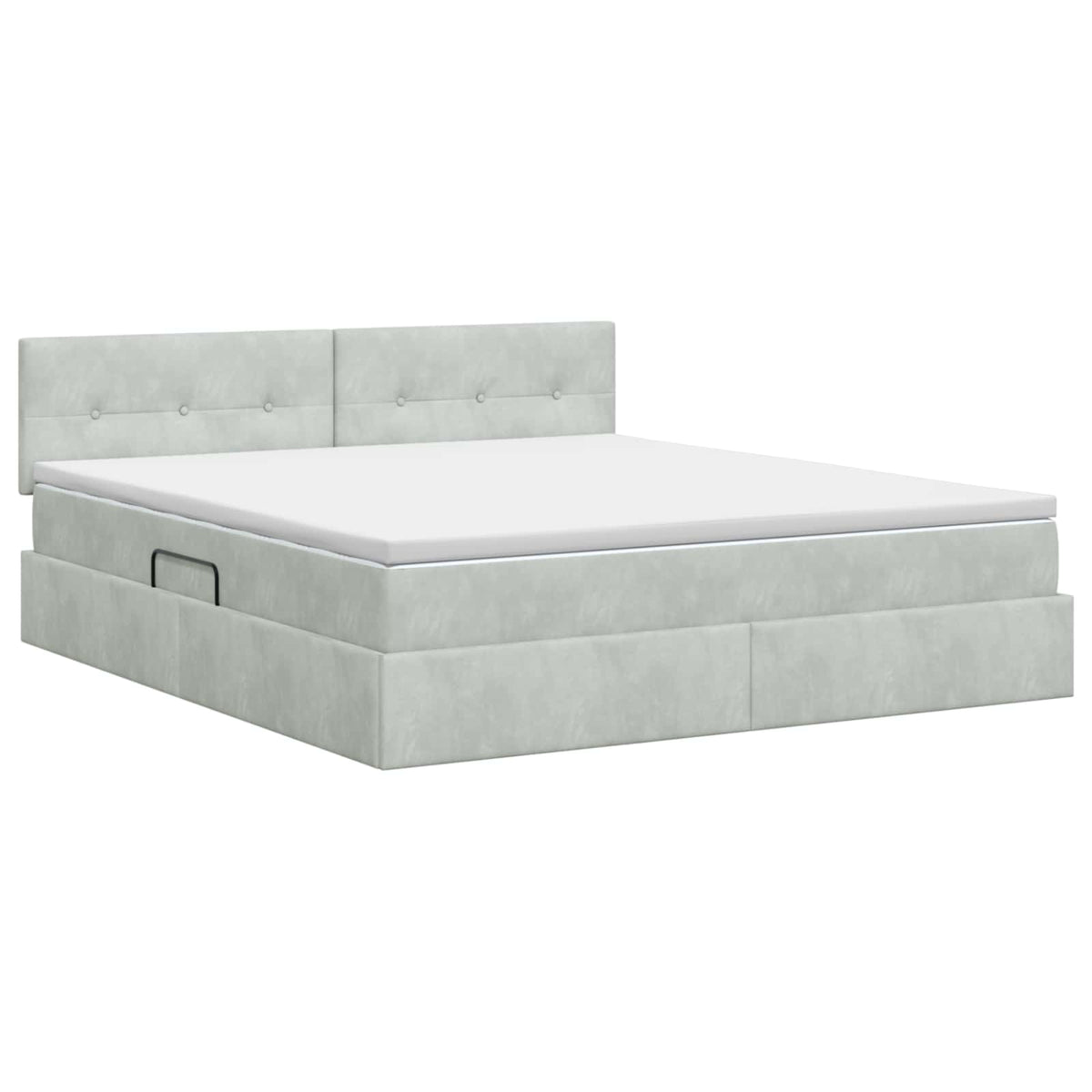 Krevet s od storage Svjetlosiva 160 x 200 cm Baršun