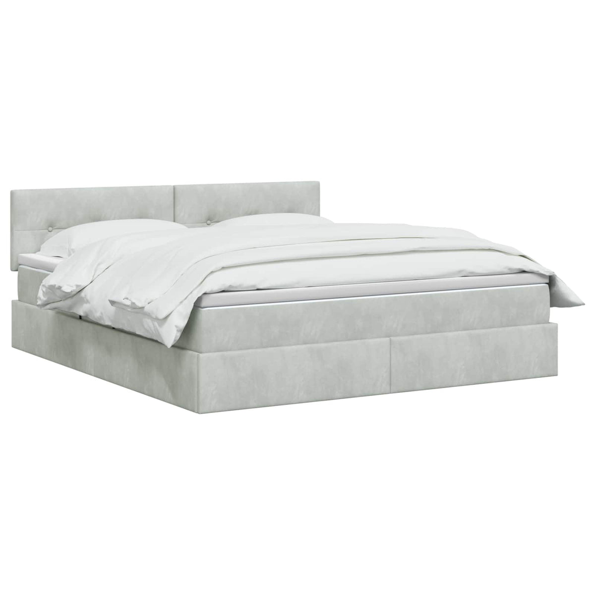 Krevet s od storage Svjetlosiva 180 x 200 cm Baršun