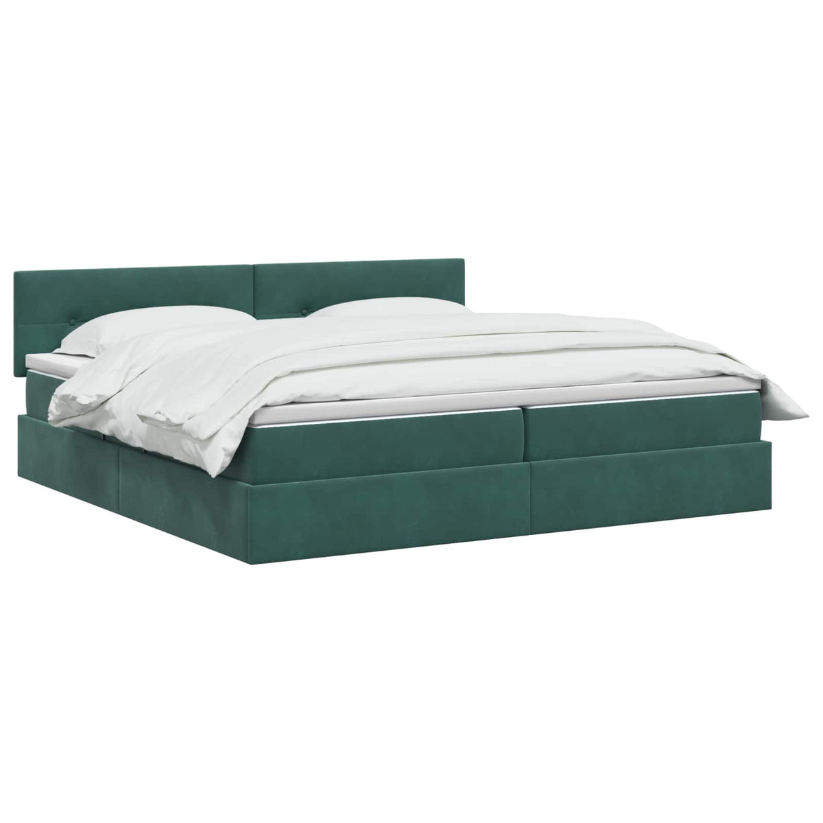 Krevet s od storage Tamnozelena 200 x 200 cm Baršun