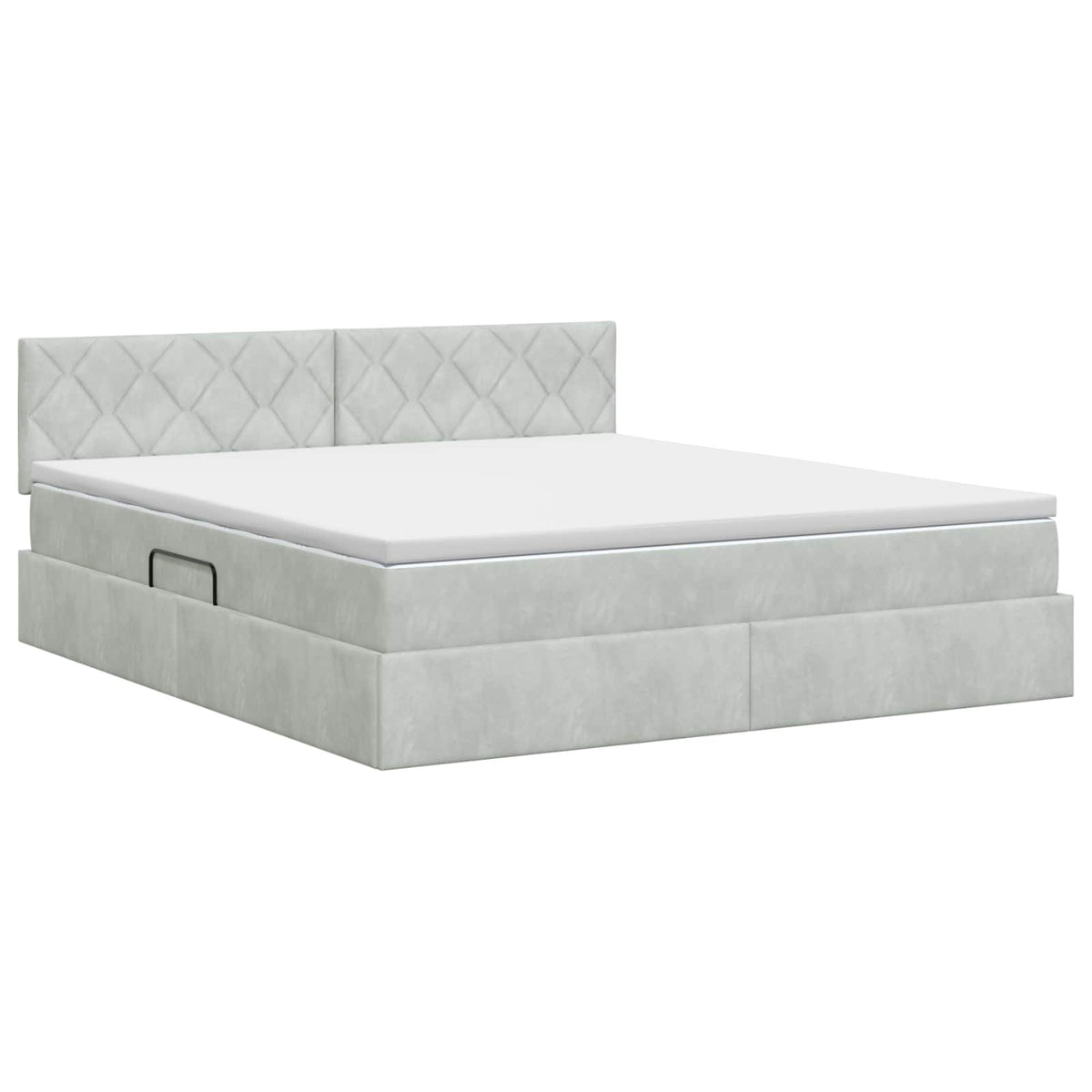 Krevet s od storage Svjetlosiva 160 x 200 cm Baršun