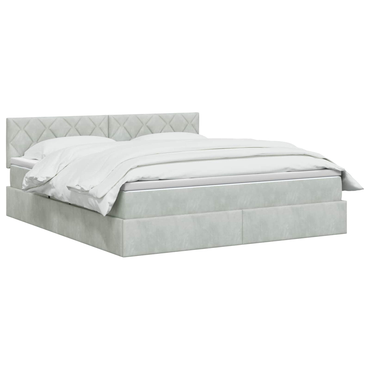 Krevet s od storage Svjetlosiva 160 x 200 cm Baršun