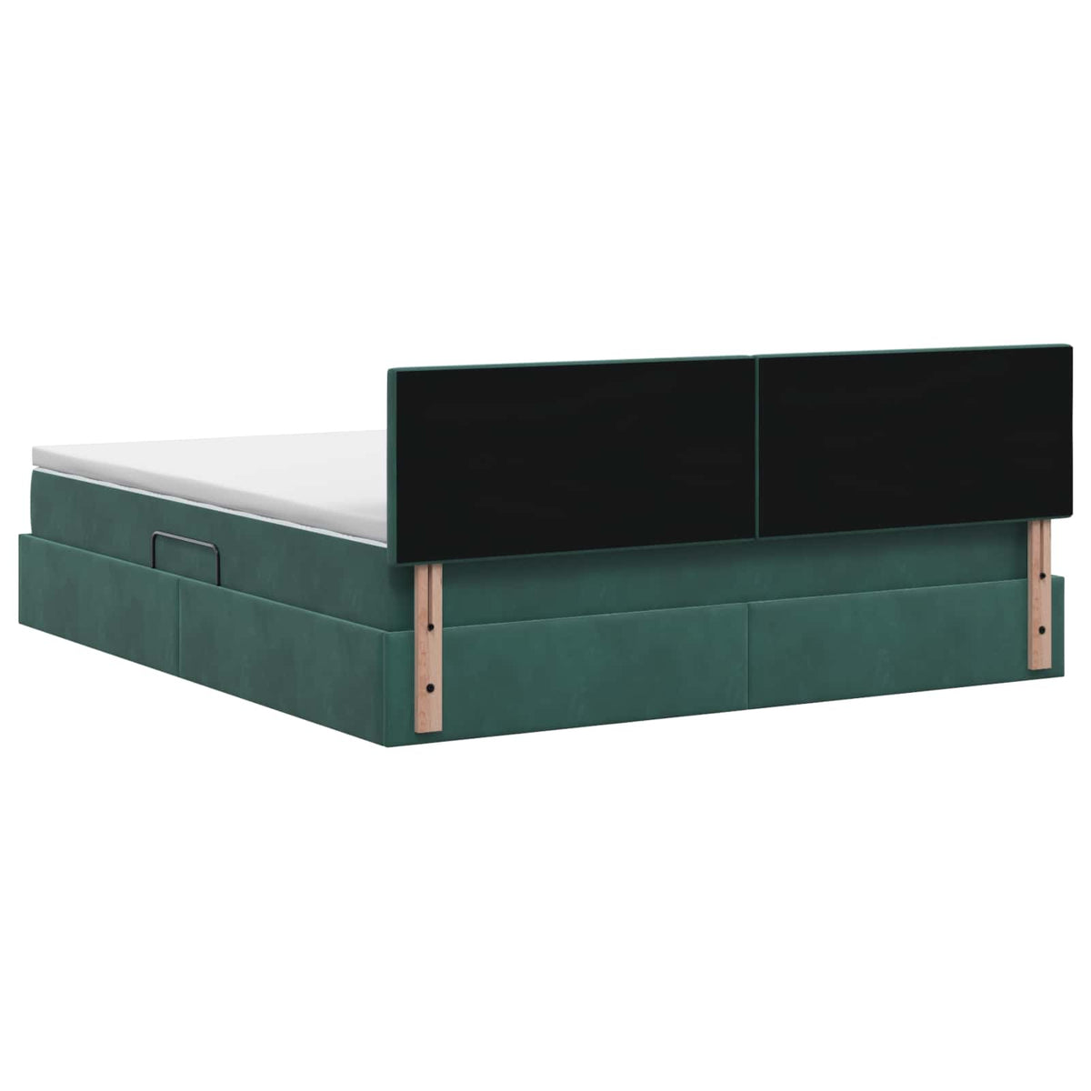 Krevet s od storage Tamnozelena 160 x 200 cm Baršun