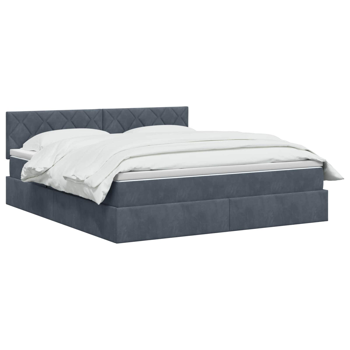 Krevet s od storage s uzglavljem Tamnosiva 180 x 200 cm Baršun
