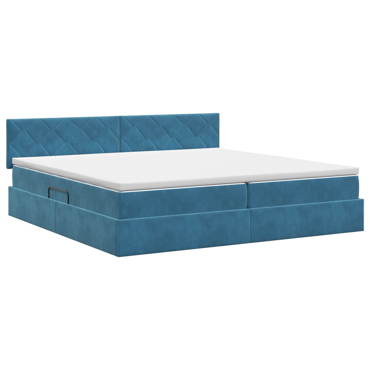 Krevet s od storage Tamno plava 200 x 200 cm Baršun