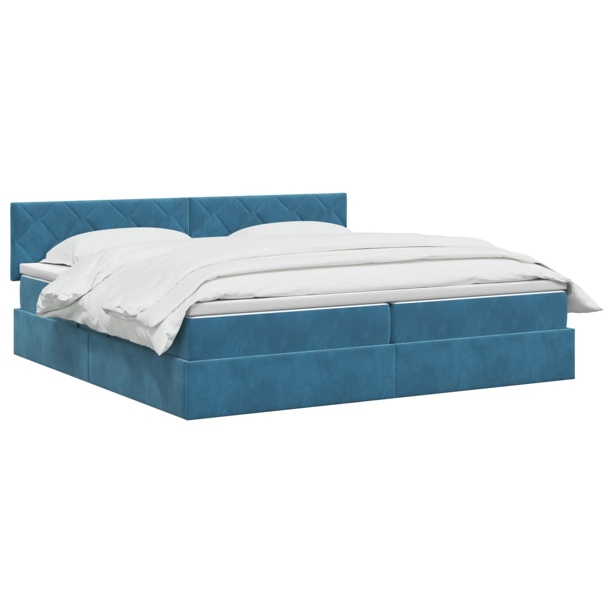 Krevet s od storage Tamno plava 200 x 200 cm Baršun