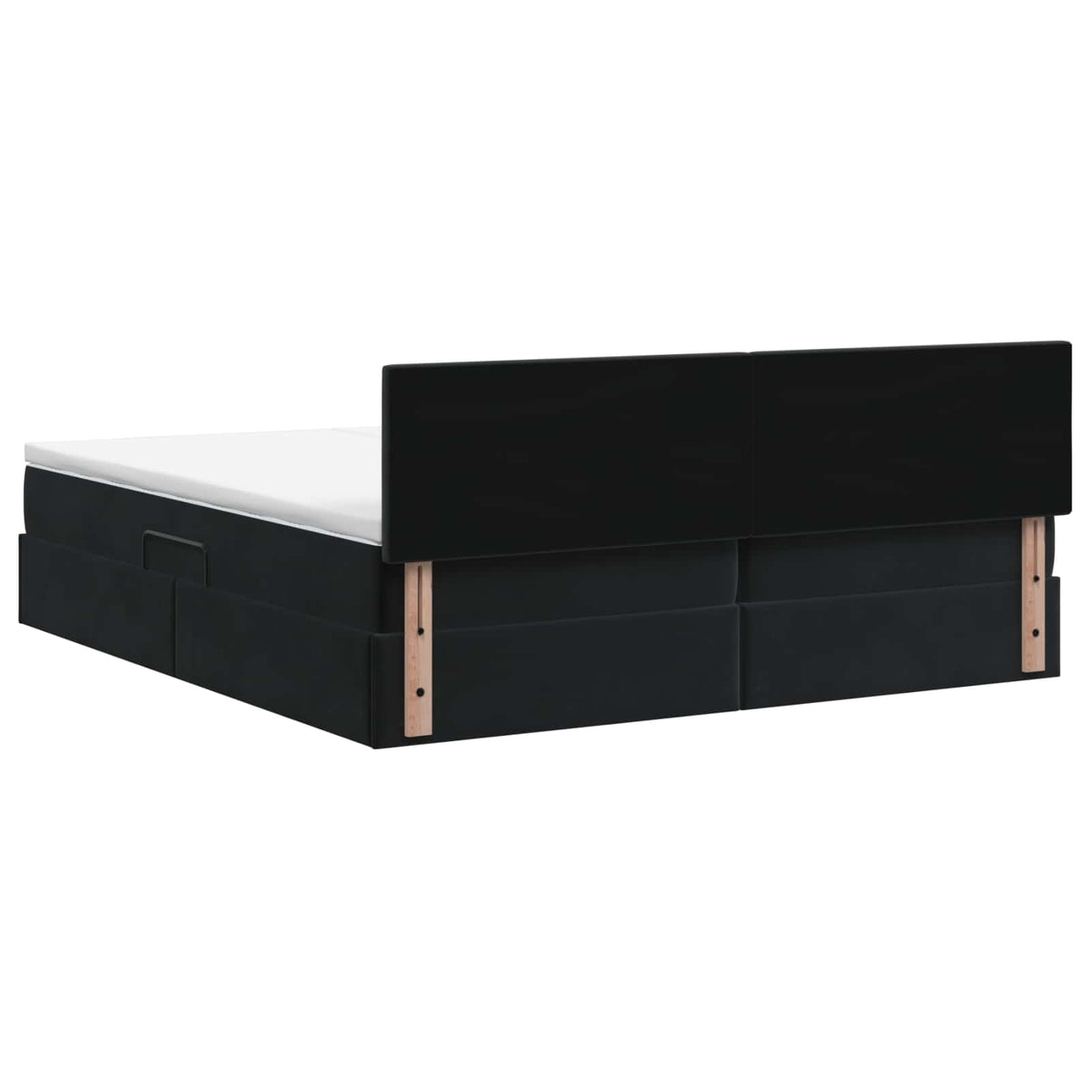 Krevet s od storage s uzglavljem 2 kom. Crna