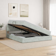 Krevet s od storage Svjetlosiva 180 x 200 cm Baršun