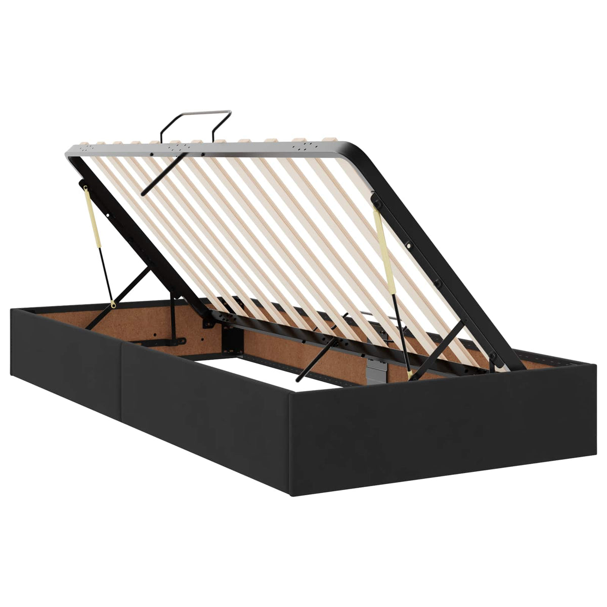Krevet s od storage s uzglavljem Crna 200 x 200 cm Baršun