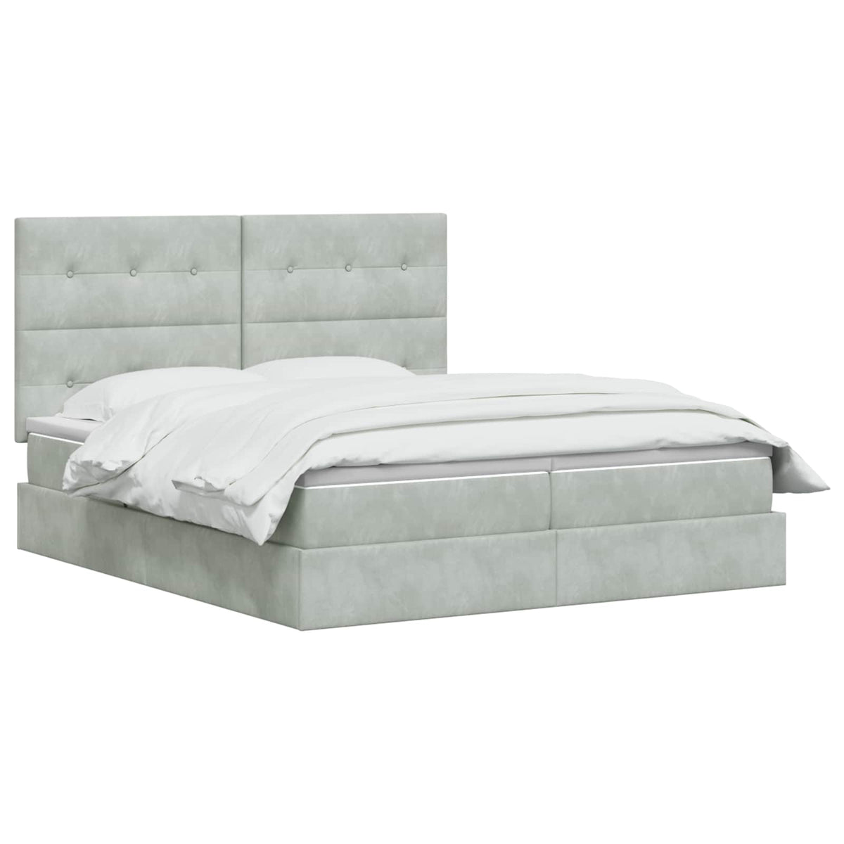 Krevet s od storage s pohranom Svjetlosiva 200 x 200 cm Baršun