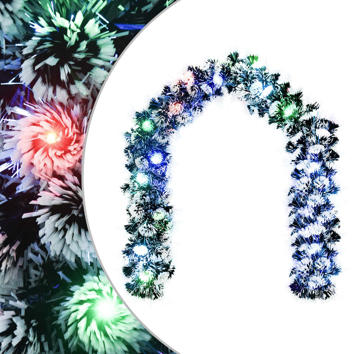 Božićni vijenci 200 cm 16 LED lampica Višebojno PET
