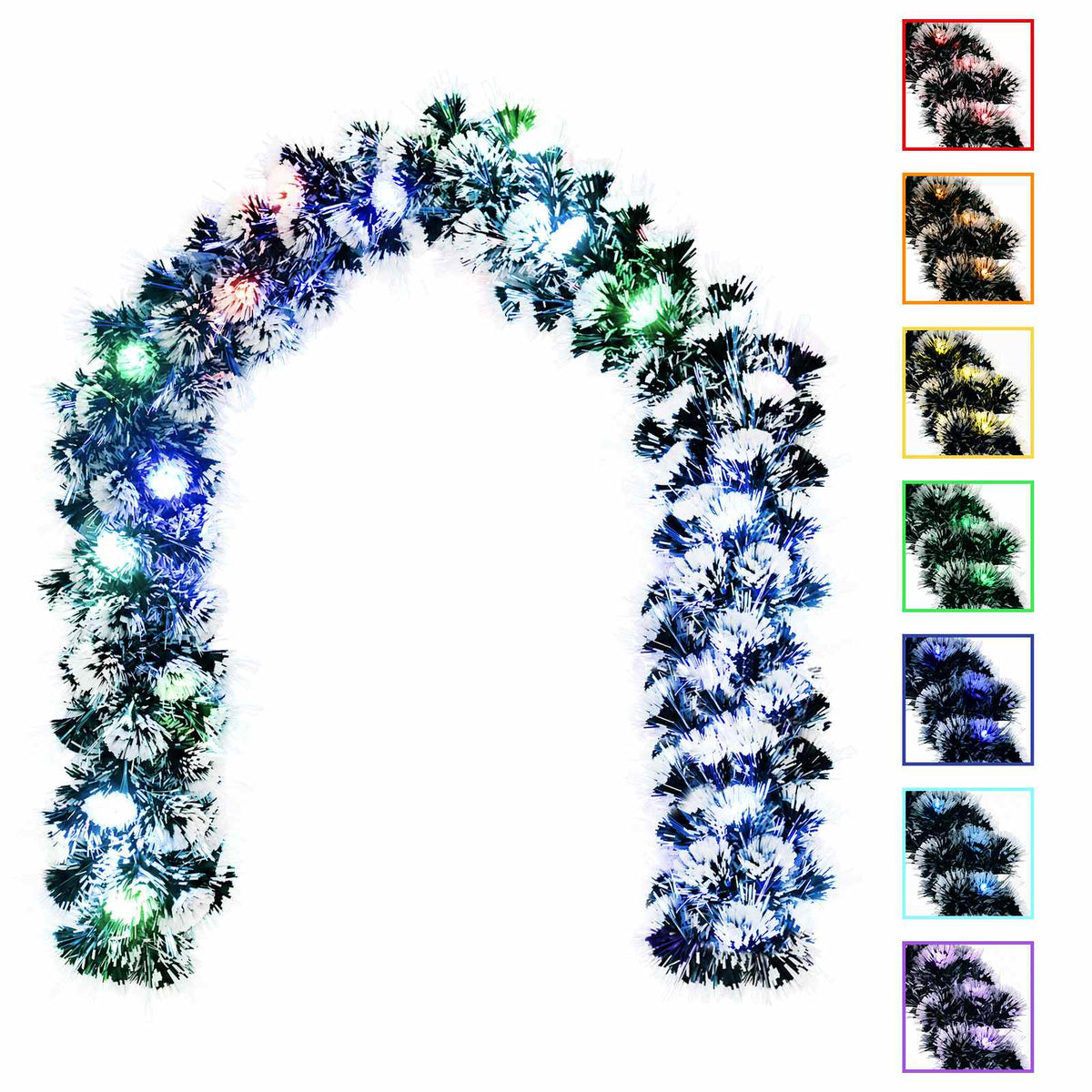 Božićni vijenci 200 cm 16 LED lampica Višebojno PET