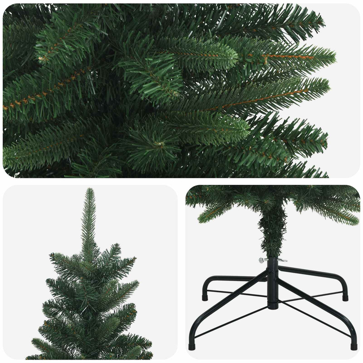 Artificial Slim Christmas Tree 150 cm PE i PVC Zelena