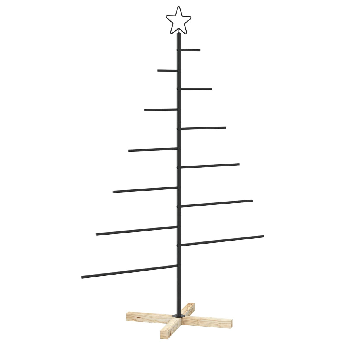Metalna božićna jelka KUOPIO 150 cm Čelik Crna