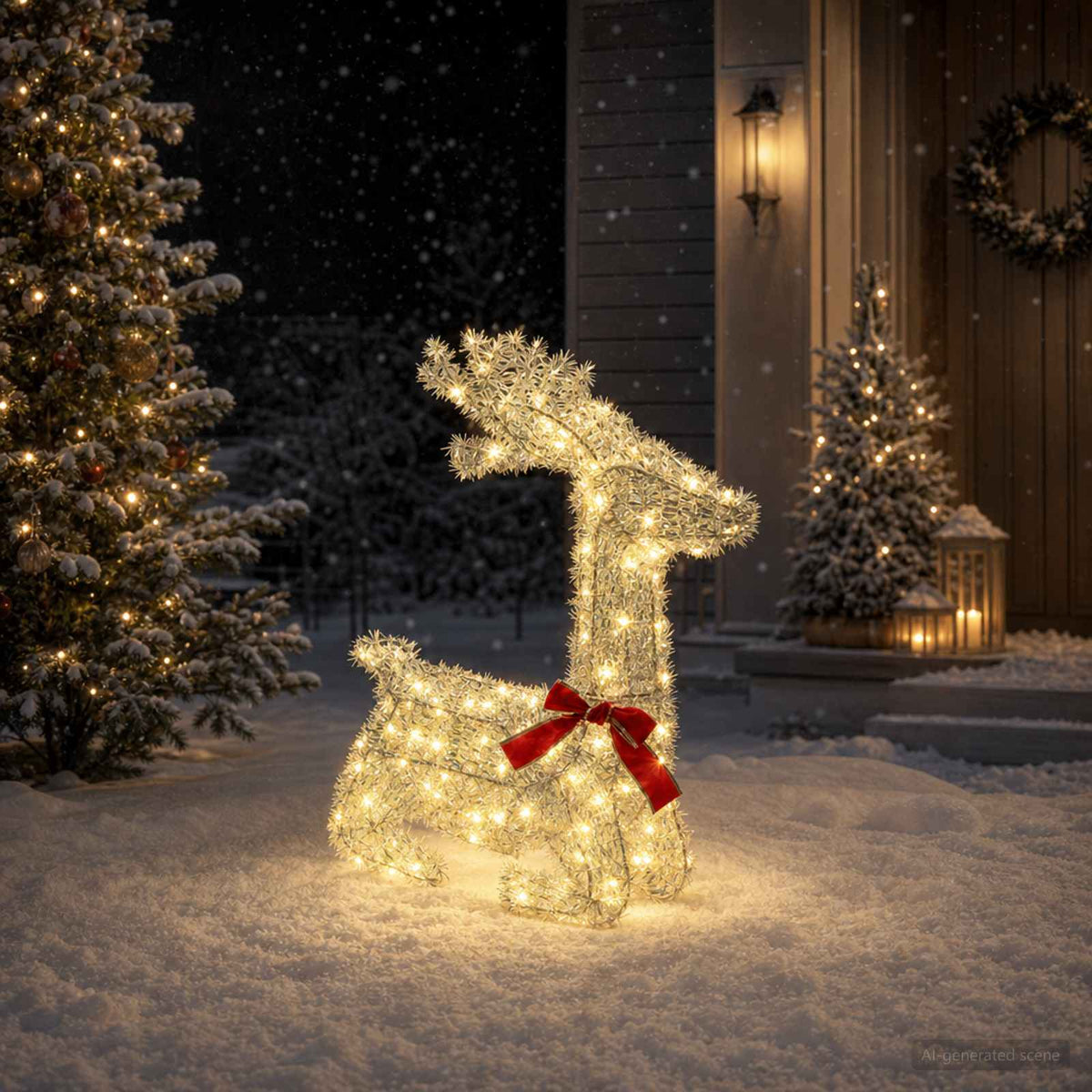 3D Božićni irvas LOVIISA 140 LED lampica Topla bijela