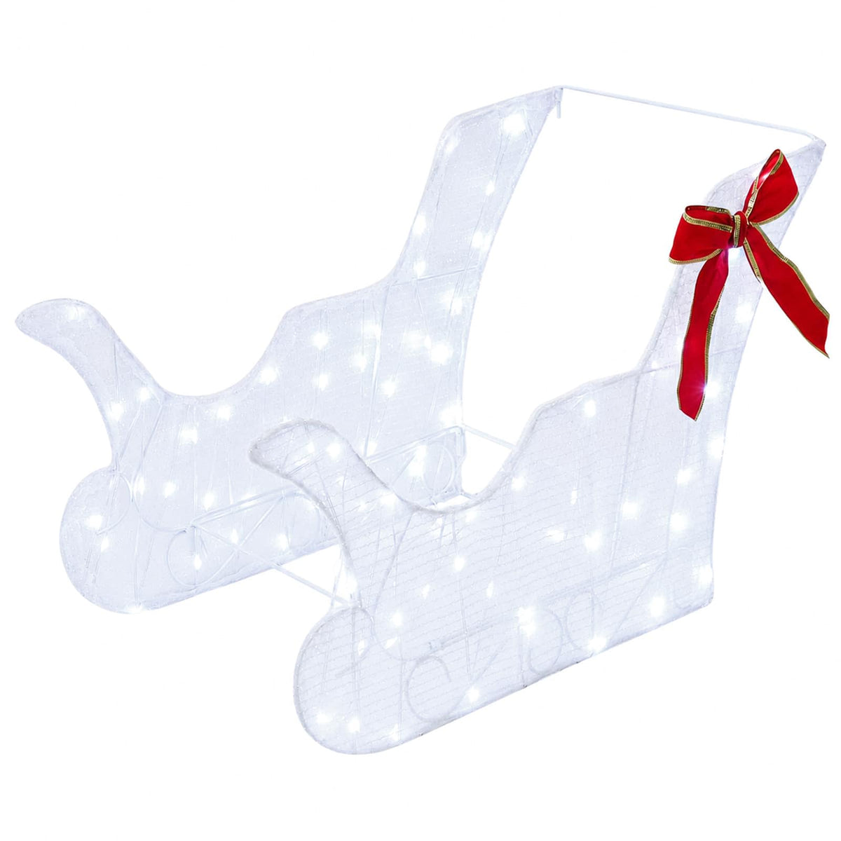 Reindeer vuče saonice Topla bijela 30 x 12 x 54,5 cm PET