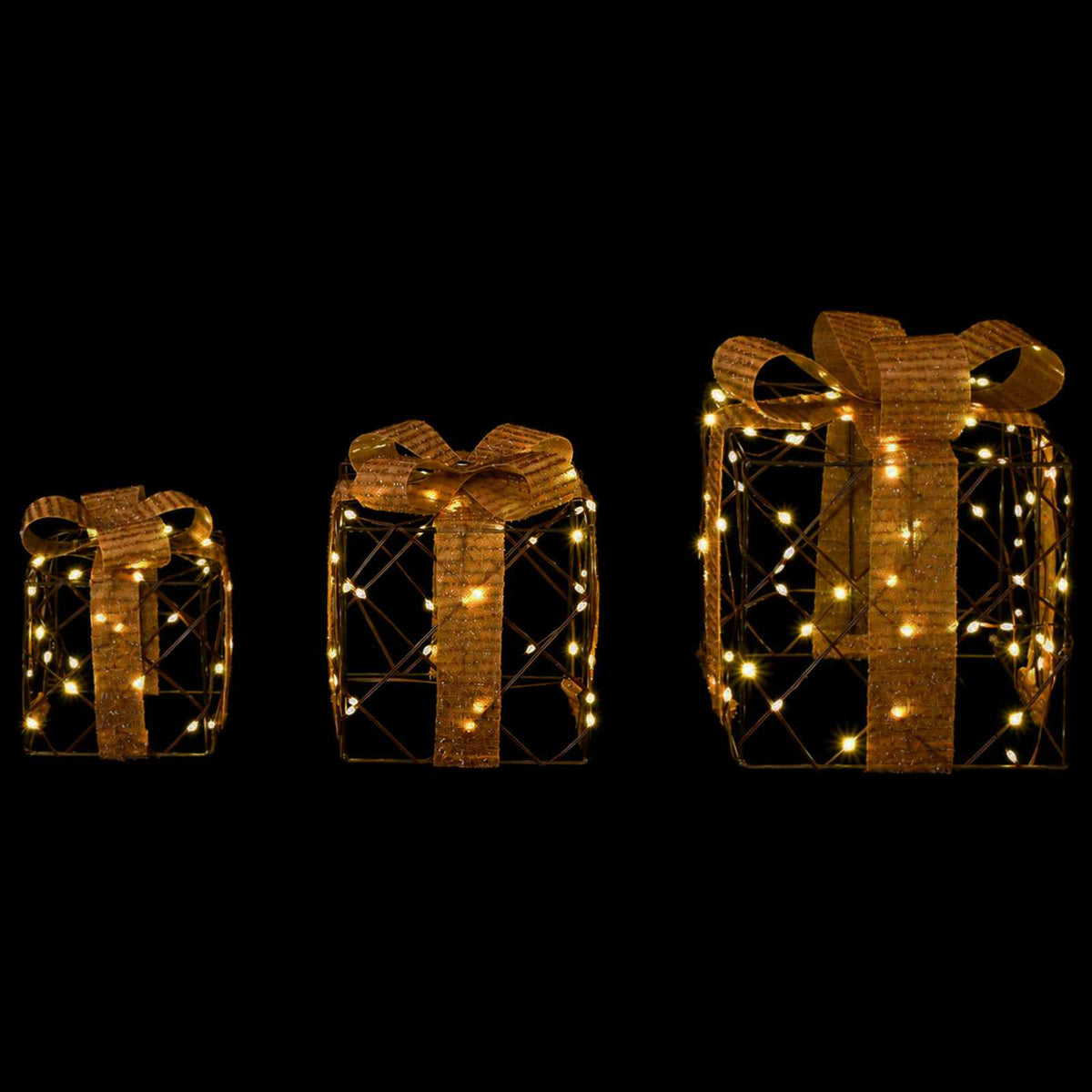 Osvijetljena božićna kutija za poklone 3 kom. 150 LED lampica
